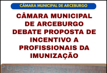 CÂMARA MUNICIPAL DE ARCEBURGO DEBATE PROPOSTA DE INCENTIVO A PROFISSIONAIS DA IMUNIZAÇÃO